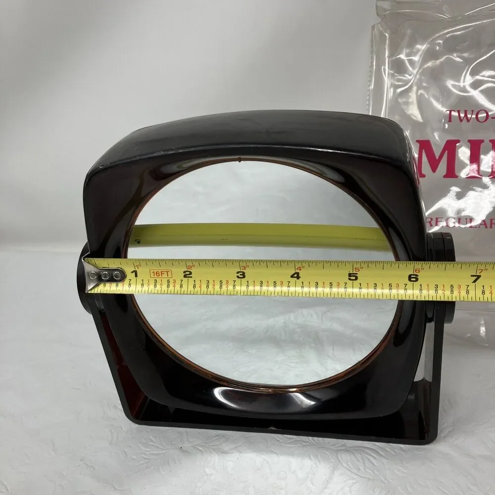 Vintage Magnifying Mirror Two Sided Vanity Plastic Tortoise Shell Hong Kong